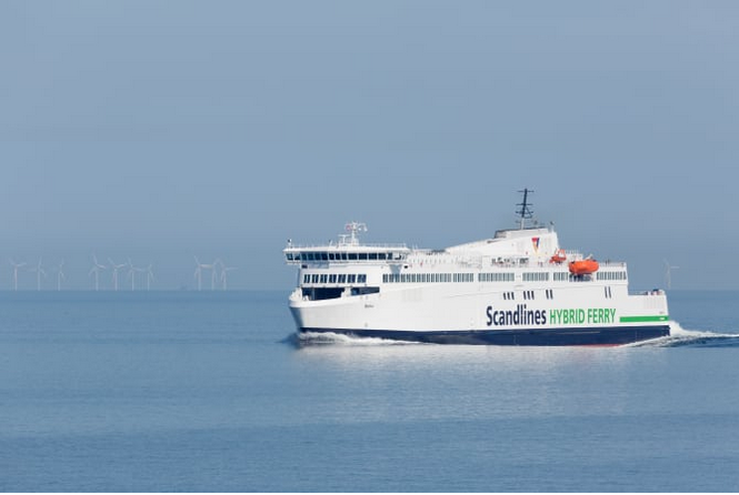 One of the new Scandlines hybrid ferries.