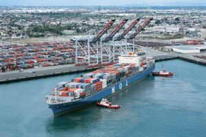 Containerschiff, Los Angeles, Fracht, LA, USA, Zoll, Zölle