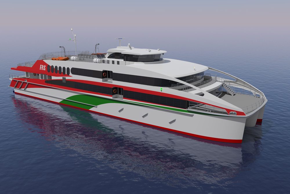 Der neue Helgoland-Katamaran von FRS erhält MTU-Motoren und Water Jets von Rolls-Royce