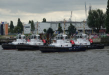 Vier Schlepper der Reederei Boluda haben in Hamburg offiziell ihren Namen erhalten
