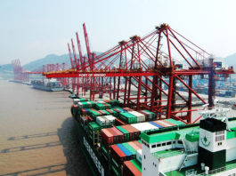 Port of Ningbo Container Terminal Containerumschlag