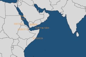 Jemen, Somalia, Rotes Meer, Karte