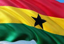 Ghana Westafrika Flagge