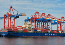 Die »Hyundai Forward« am Eurogate Container Terminal Hamburg