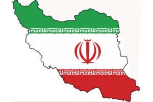 Iran map flag
