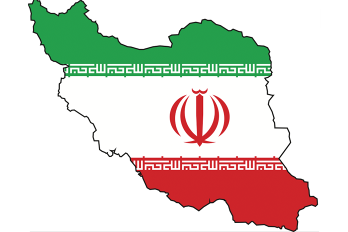 Iran map flag