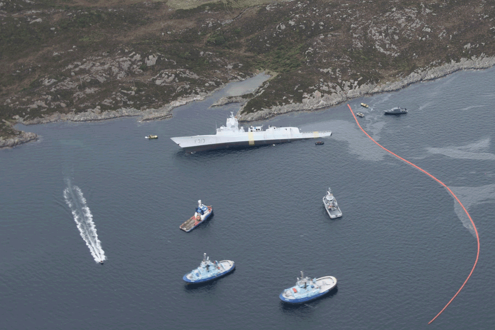 Helge Ingstad, Sola TS, Tanker, Fregatte, Kollision, Norwegen