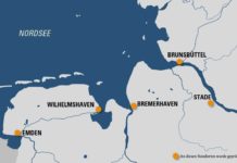 Wilhelmshaven, LNG, Terminal, import-Terminal, Bunker, Emden, Stade, Hamburg, Cuxhaven, Brunsbüttel, Bremerhaven