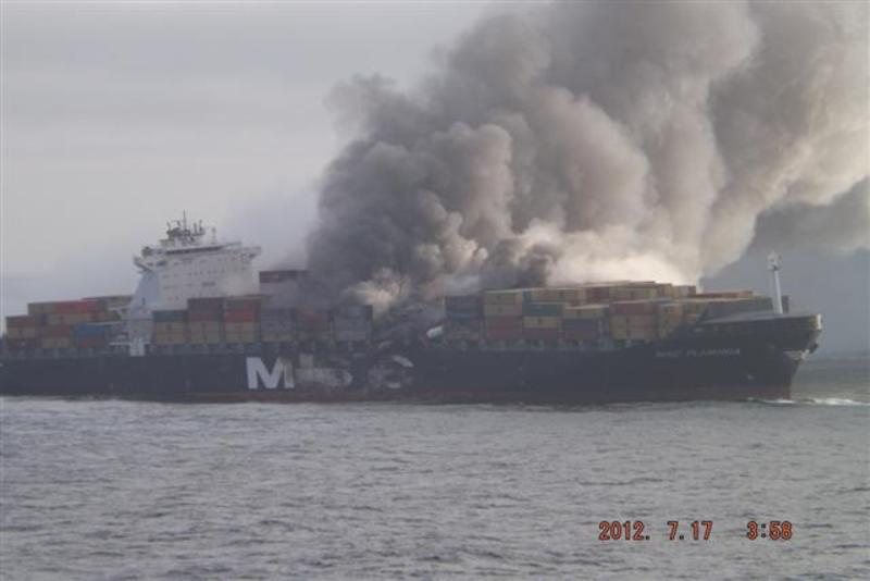 Brand, MSC Flaminia, Brand