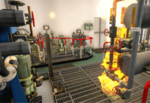 Kongsberg hat den K-Sim Safety entwickelt, einen Simulator zur Brandbekämpfung