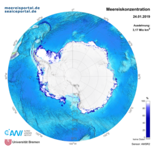Meereiskonzentration Antarktis 240119