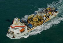 Die »Willem van Vlamingh« oder ein ähnliches Schiff von Jan de Nul soll bei Problemen mit den Kabeln in den Offshore-Windparks von TenneT in der Deutschen Bucht schnell Abhilfe schaffen
