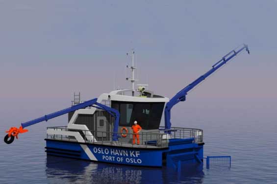 Am Jahresende soll ein neues vollelektrisches Müllsammelschiff im Hafen von Oslo eingesetzt werden