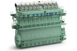The WinGD X82-D engine For larger two-stroke vessels is Dual Fuel