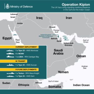 UK MoD - deployments Persian Gulf and Indian Ocean