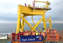 Van Oord hat alle 102 Jacket-Fundamente im Offshore-Windpark East Anglia One installiert