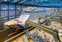 Norwegian Encore im Meyer Werft Baudock