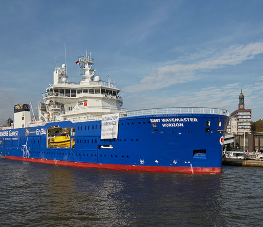 Bibby Wavemaster Horizon im Hamburger Hafen - EnBW