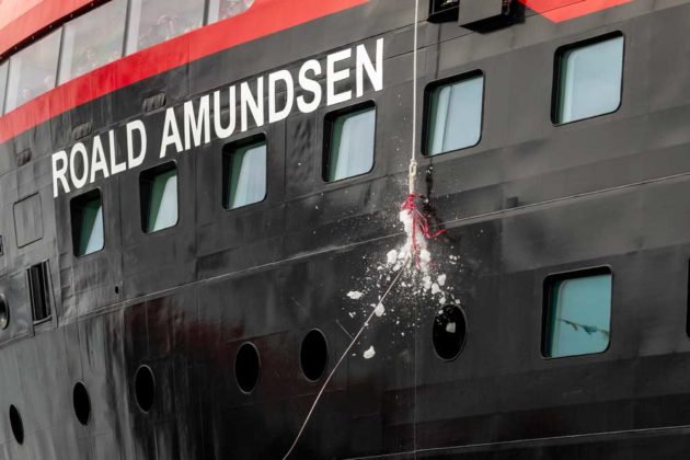 Hurtigruten ship Roald Amundsen christening