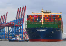 Hamburg, Hafen, HHLA, HMM Containerschiff