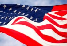 US-flag-USA-Flagge, Maersk