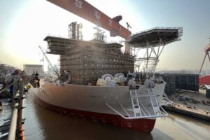 Offshore Installation Vessel Les Alizes launched in Chin a