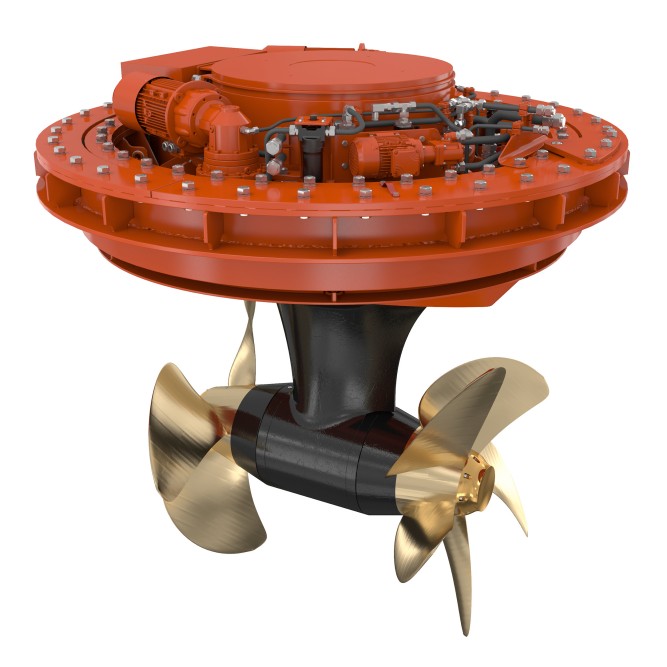 Elektrische Ruderpropeller bieten nicht zuletzt beim Schiffsdesign Vorteile durch den geringen Platzbedarf im Rumpf © Veth Propulsion