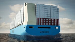 Zur Dekarbonisierung der Flotte will Maersk ab 2024 mindestens acht große Containerschiffe in Fahrt bringen, die mit Methanol betrieben werden können © Maersk
