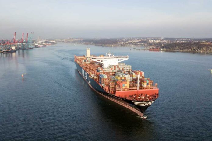 MSC Containerschiff im Hafen Göteborg