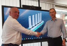 Finn Wollesen, Managing Director at KNUD E. HANSEN and Carl Fagergren, Project Manager at Wallenius Marine