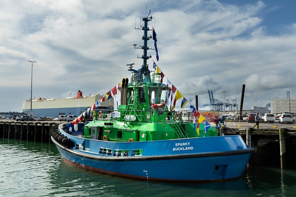 Damen first all-electric tug Sparky Ports of Auckland