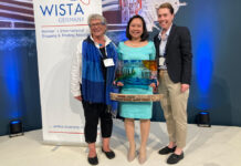 Preisträgerin Phanthian Zuesongdham (Bildmitte) mit Anke Wibel (links) und Nicole Langosch (rechts), die beide ebenfalls zur PotY des Jahres gewählt wurden © Wroblewski