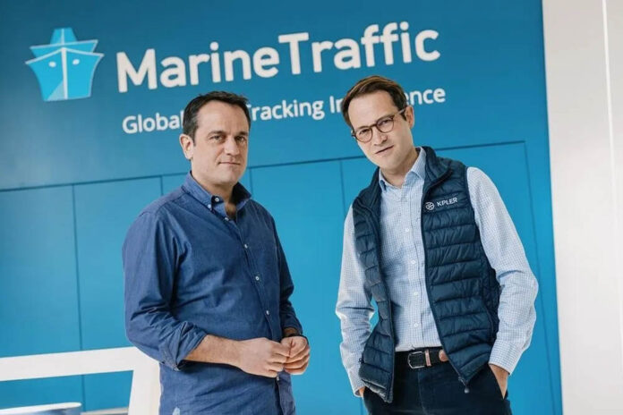 Demitris Memos, CEO von MarineTraffic, und François Cazor, CEO von Kpler