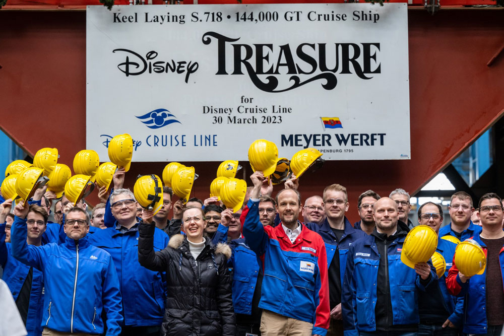 Kiellegung »Disney Treasure« © Meyer Werft