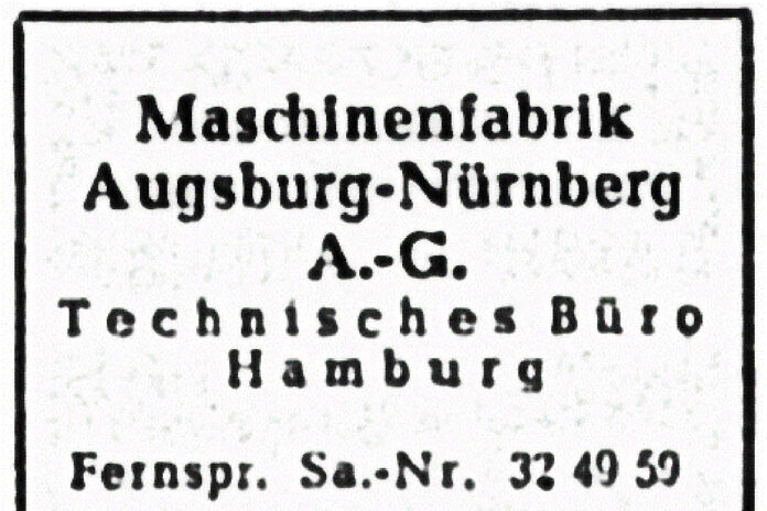 MAN Anzeige Hamburg 1950 header