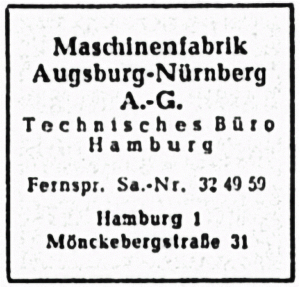 Anzeige MAN Standort Hamburg 1950 web
