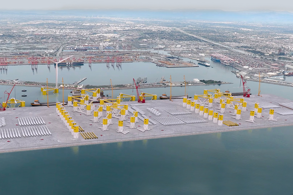 Pier Wind: Long Beach Will Terminal Für Offhore-Windturbinen