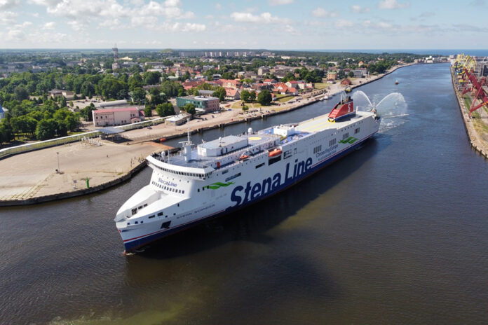 Fähre von Stena Line Stena Scandica in Ventspils Lettland