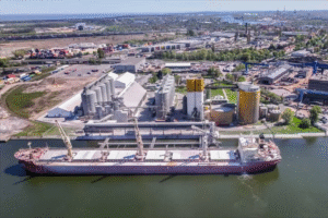 Umschlag Getreide Hafen Danzig Gdansk