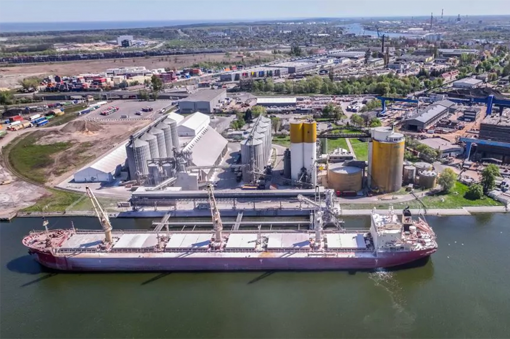 Umschlag Getreide Hafen Danzig Gdansk