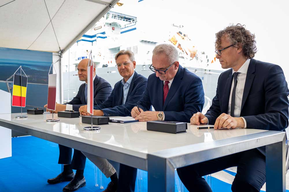 Vertragsunterzeichnung in Swinemünde