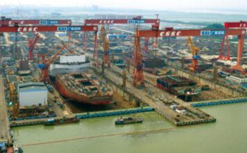 CSSC China State Shipbuilding Corporation GSI Guangzhou Werft, Schiffbau in China