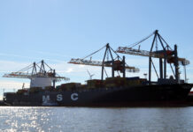 MSC Containerschiff Hafen Hamburg Eurogate