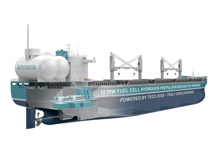 Pherousa Green Shipping Ammoniak Brennstoffzelle Ultramax Bulker