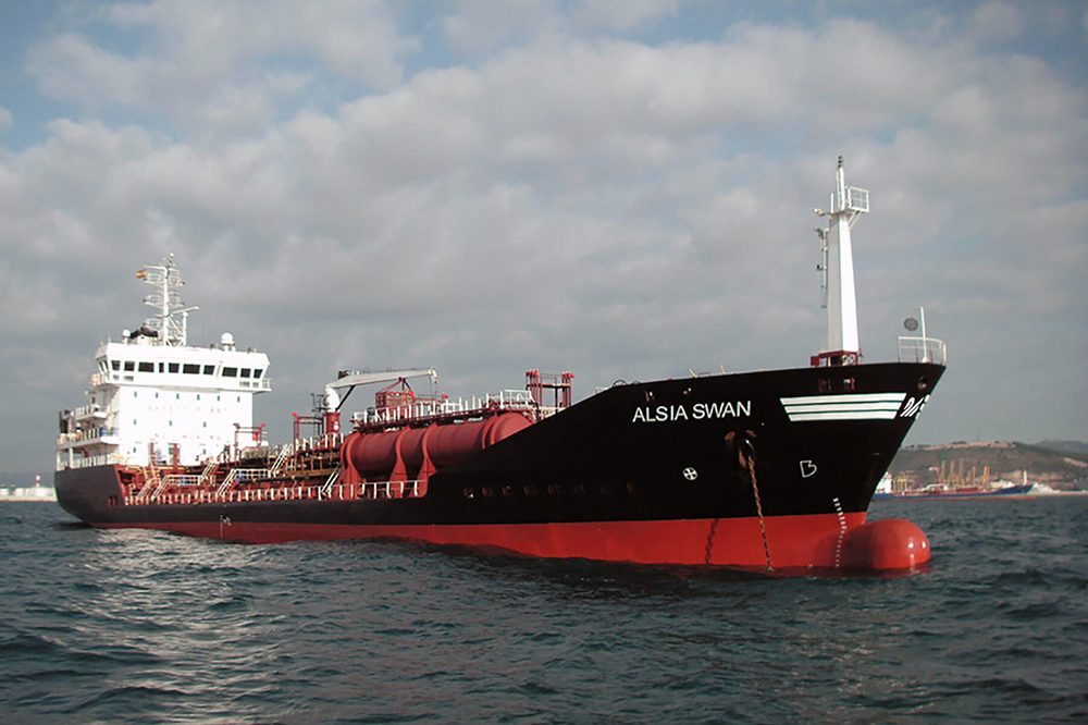 Uni Tankers Alsia Swan Chemikalientanker testet Biokraftstoff