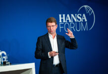 Albrecht Grell von OceanScore auf dem HANSA-Forum 2023, EU-ETS
