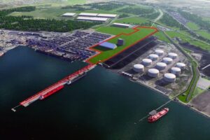 Danzig Port of Gdansk - neue Hafenfläche für Getreideumschlag