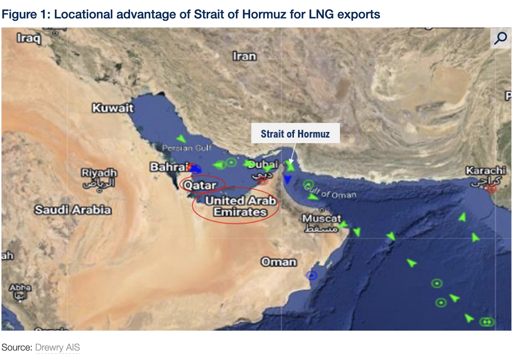 Drewry Analyse Strasse von Hormus LNG 1