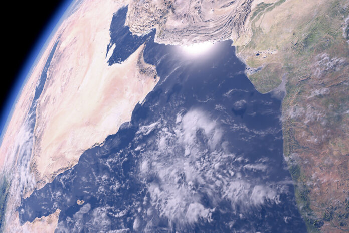 Erde, Naher Osten, Rotes Meer, Persischer Golf, Golf von Aden, Straße von Hormus