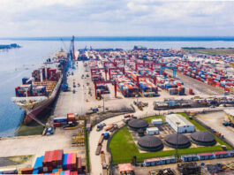 Maersk APMT Terminal Onne Nigeria, Containerterminal, Westafrika, Afrika